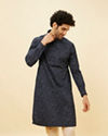 Sapphire Blue Bel Buti Printed Kurta Set